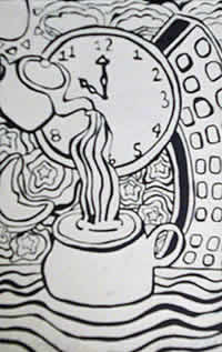 Cup of Joe Linoleum Print